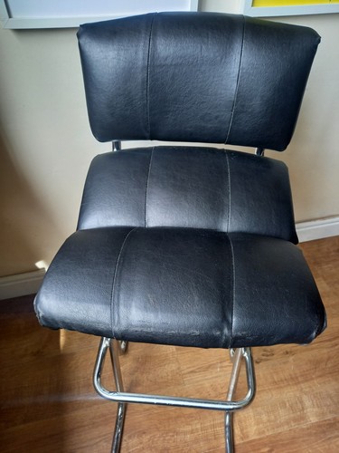 Bar stool black faux - bar, 1